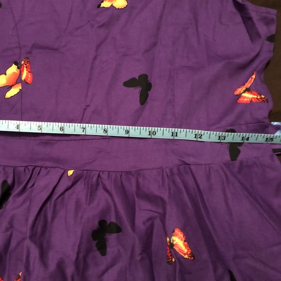 NEW Purple Floral Summer Dress M/L - Picture 7 of 7